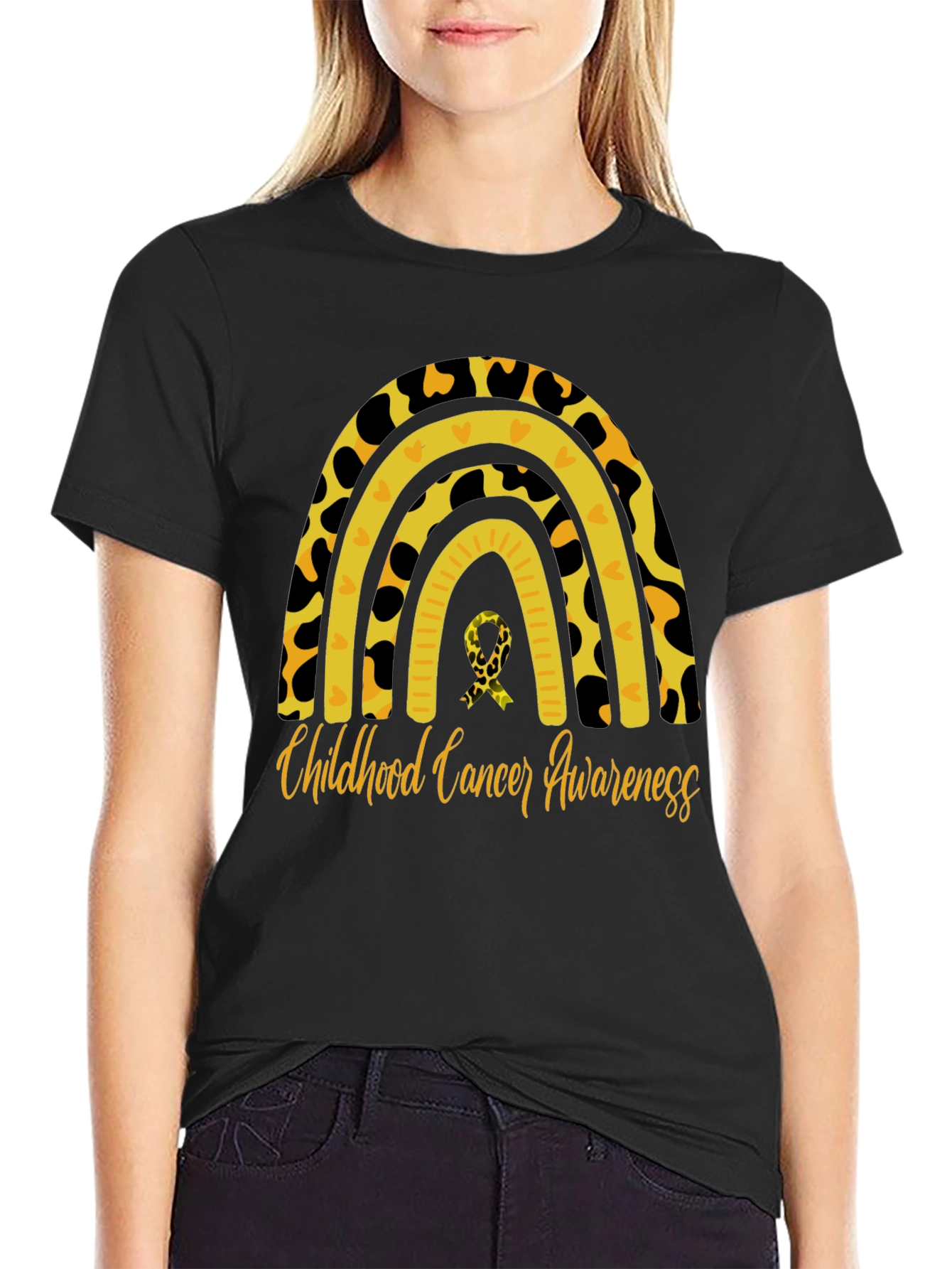Childhood Cancer Awareness Rainbow T-Shirt