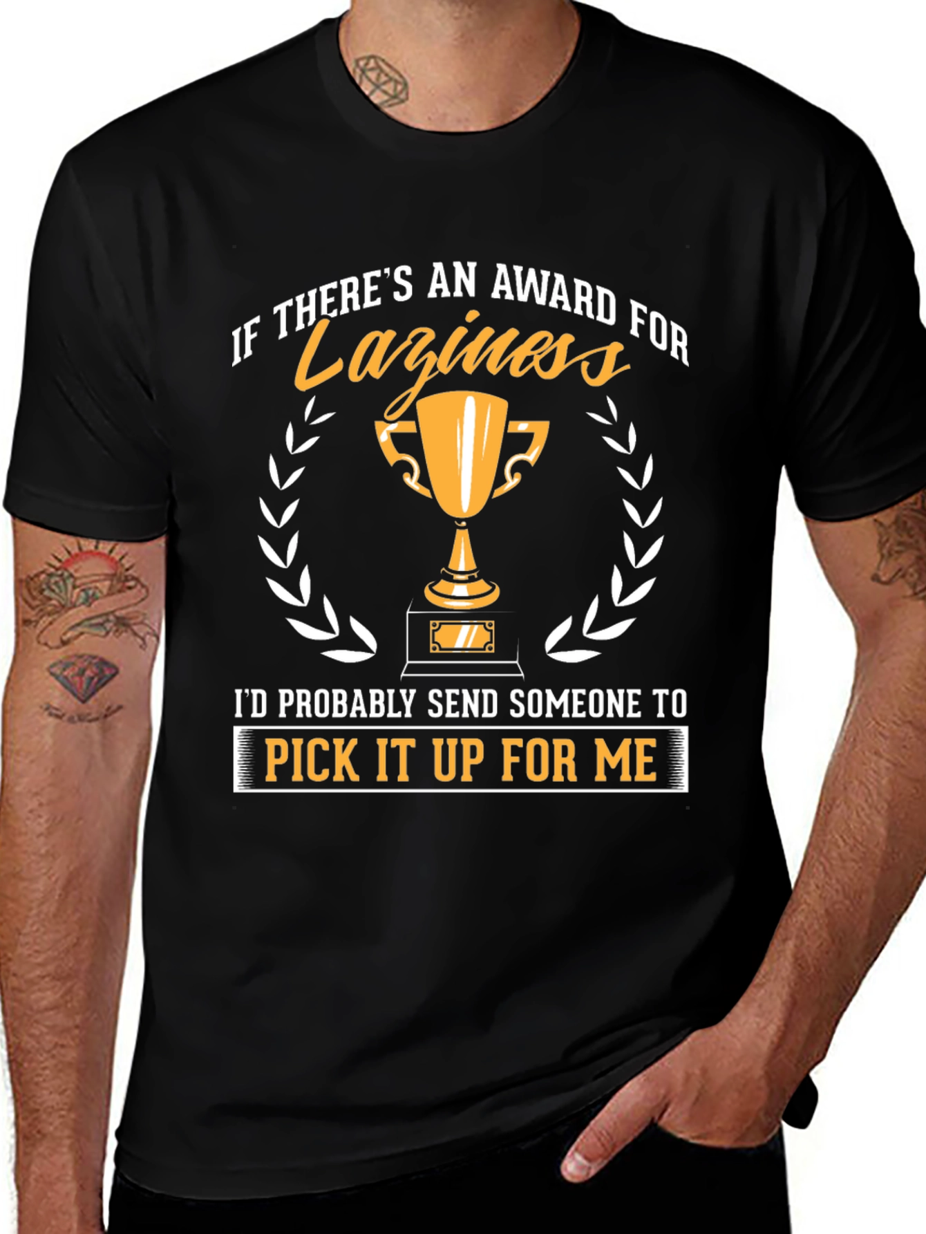 Funny Laziness Award Graphic T-Shirt