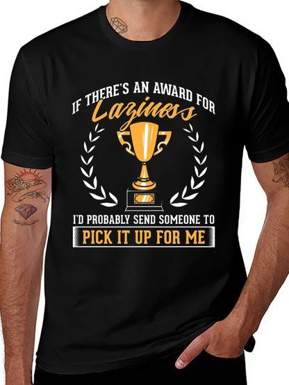 Funny Laziness Award Graphic T-Shirt