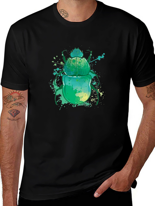 Scarab Beetle Graphic Tee - Mens Black T-Shirt