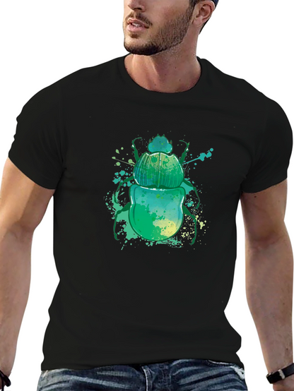 Scarab Beetle Graphic Tee - Mens Black T-Shirt