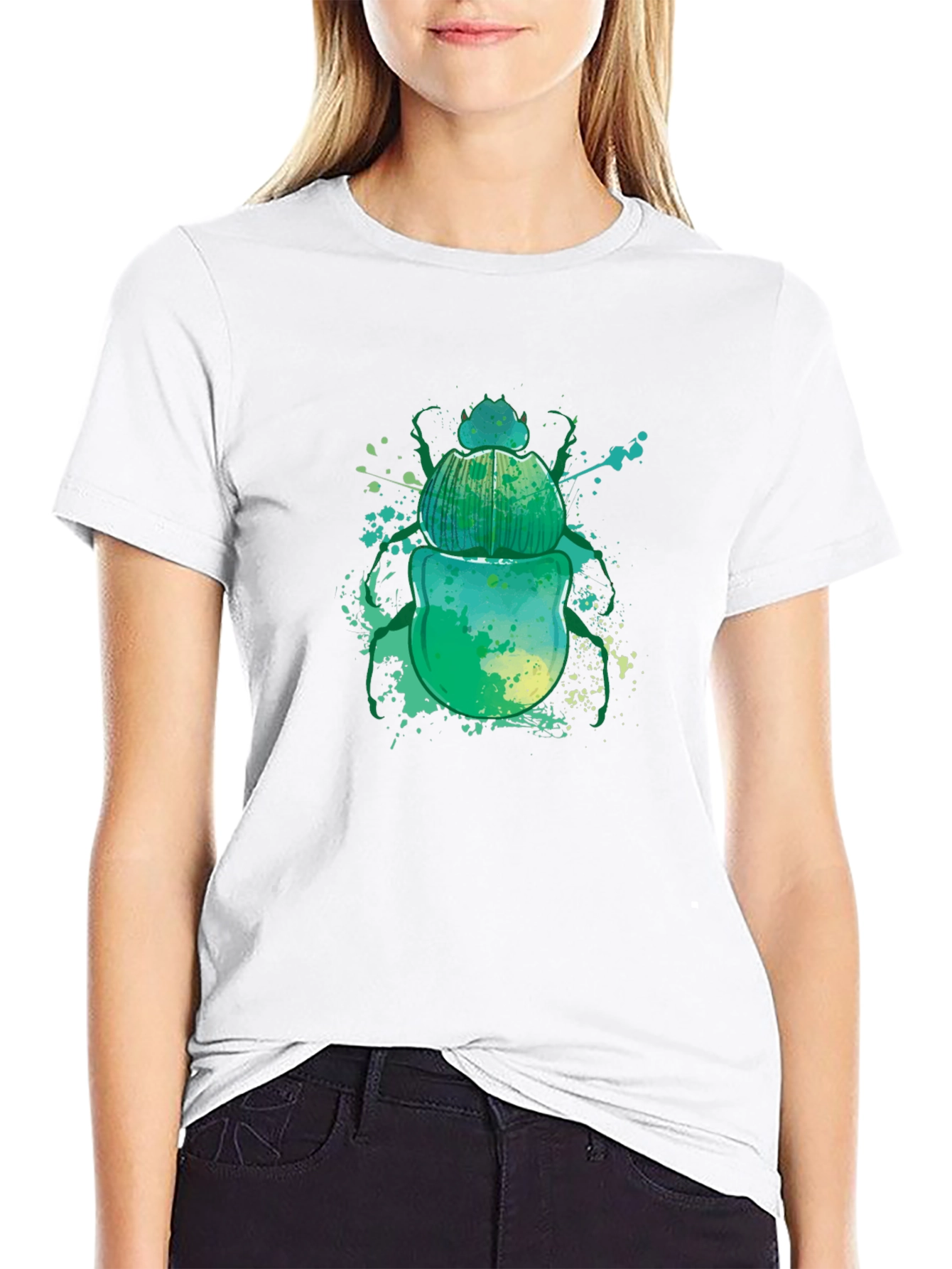Scarab Beetle Graphic Tee - Mens Black T-Shirt