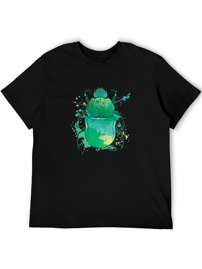 Scarab Beetle Graphic Tee - Mens Black T-Shirt
