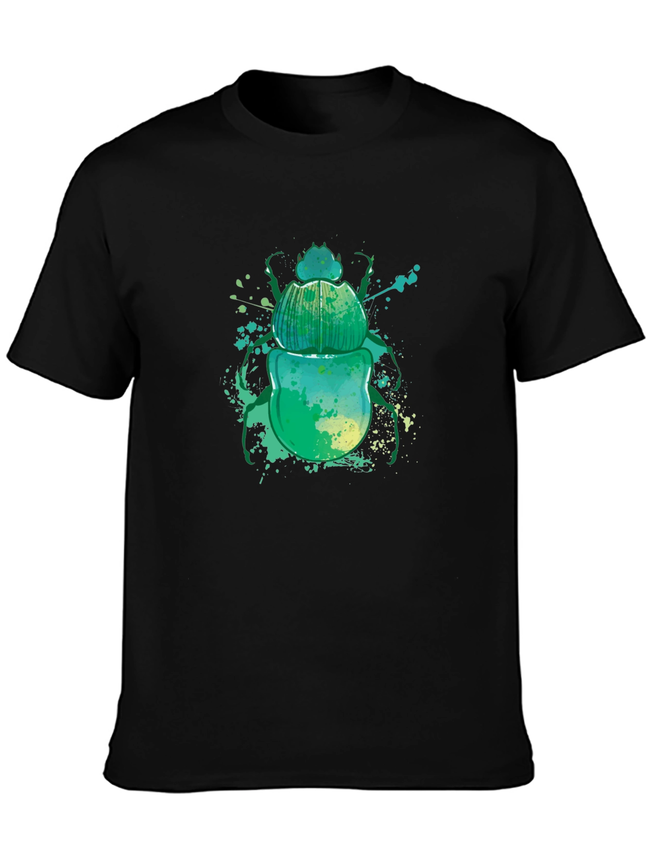 Scarab Beetle Graphic Tee - Mens Black T-Shirt