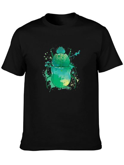 Scarab Beetle Graphic Tee - Mens Black T-Shirt