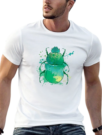 Scarab Beetle Graphic Tee - Mens Black T-Shirt