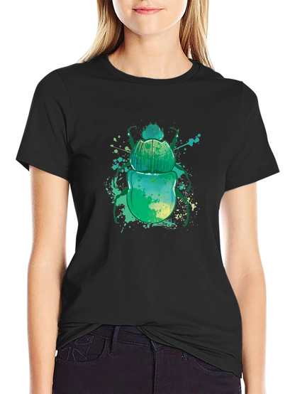Scarab Beetle Graphic Tee - Mens Black T-Shirt