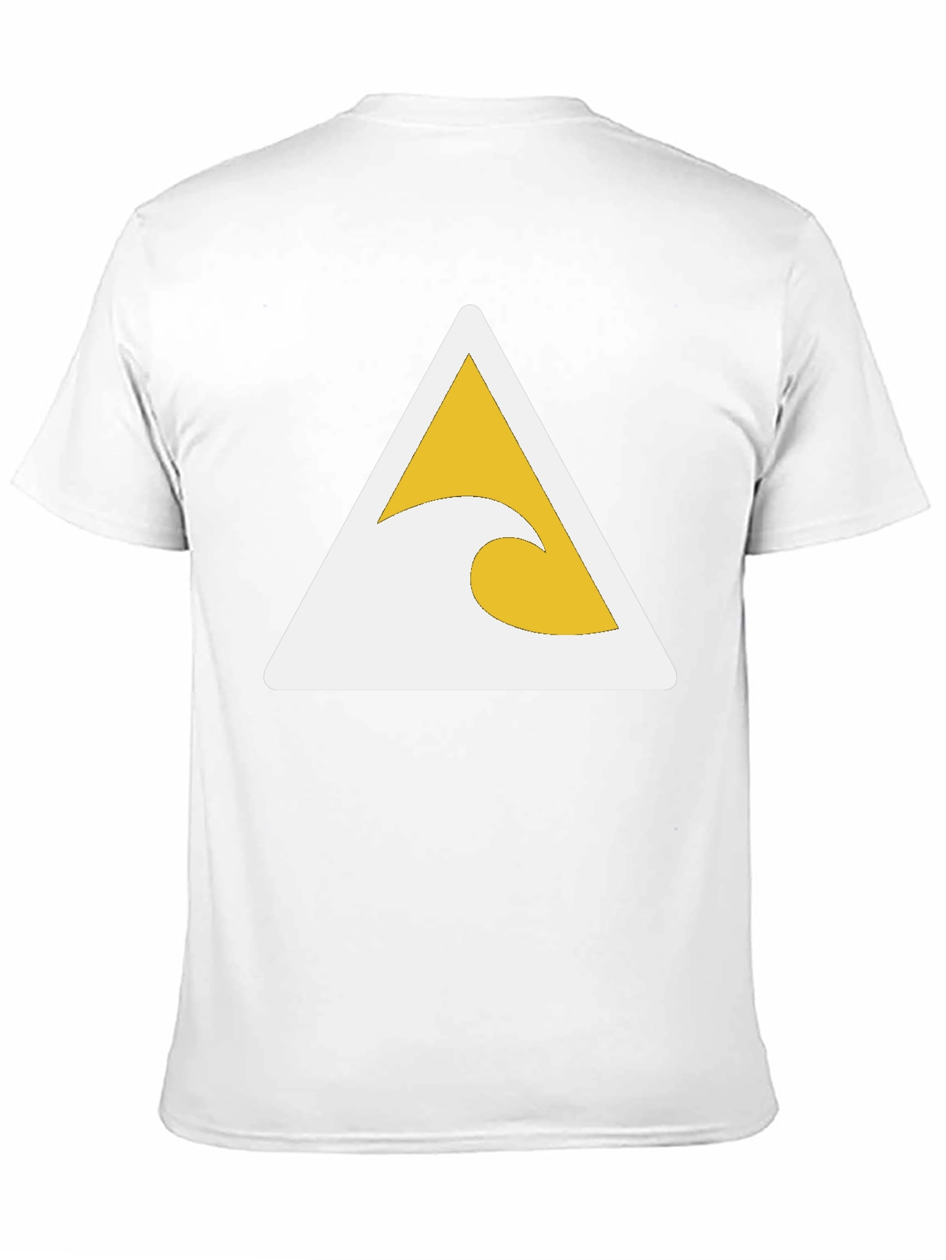 Black T-Shirt with Wave Triangle Graphic