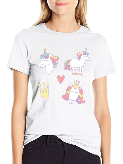 Unicorn Dreams Black T-Shirt Cute Design