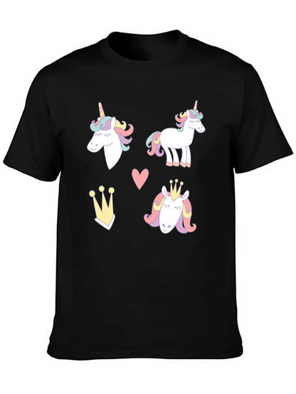 Unicorn Dreams Black T-Shirt Cute Design