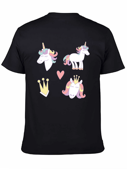 Unicorn Dreams Black T-Shirt Cute Design
