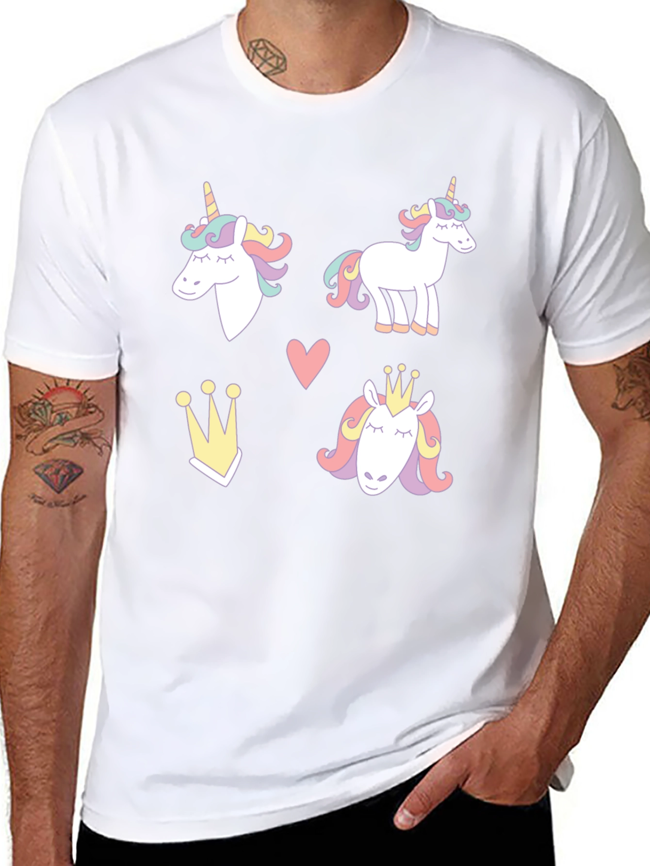 Unicorn Dreams Black T-Shirt Cute Design