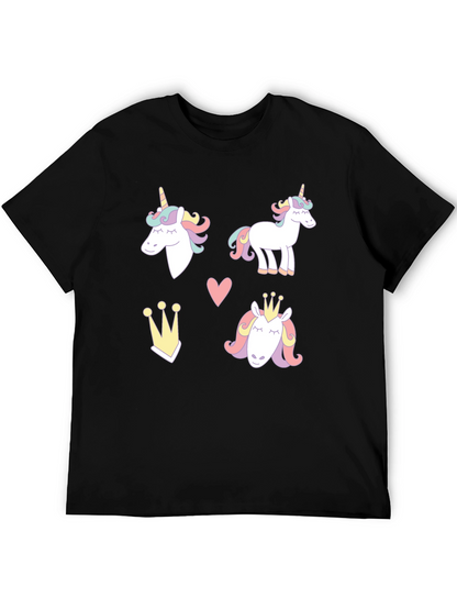 Unicorn Dreams Black T-Shirt Cute Design