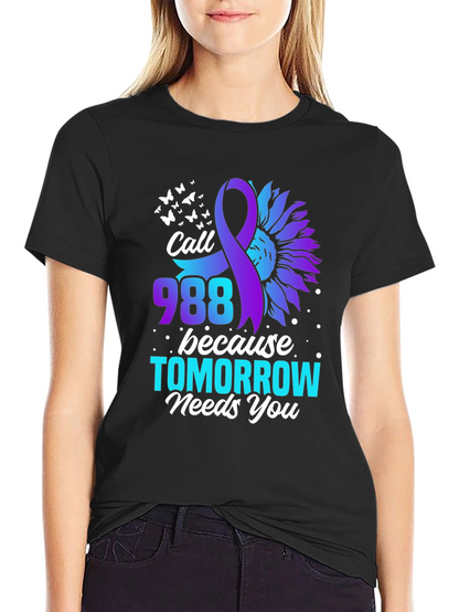 Call 988 T-Shirt - Suicide Prevention Awareness Tee
