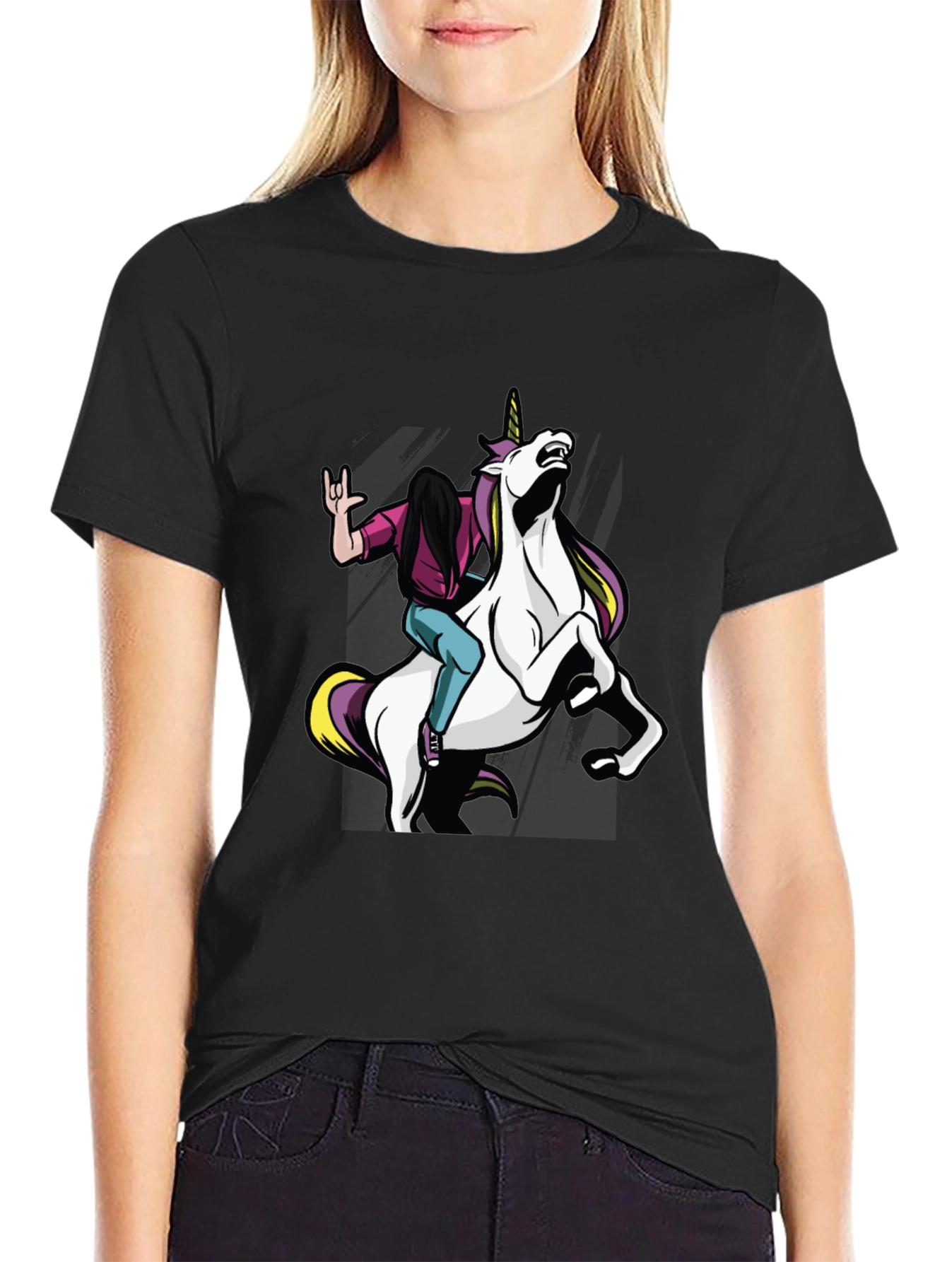 Rock On Unicorn Graphic Tee
