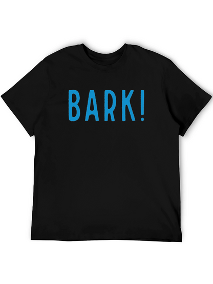 Mens Black T-Shirt with BARK! Print