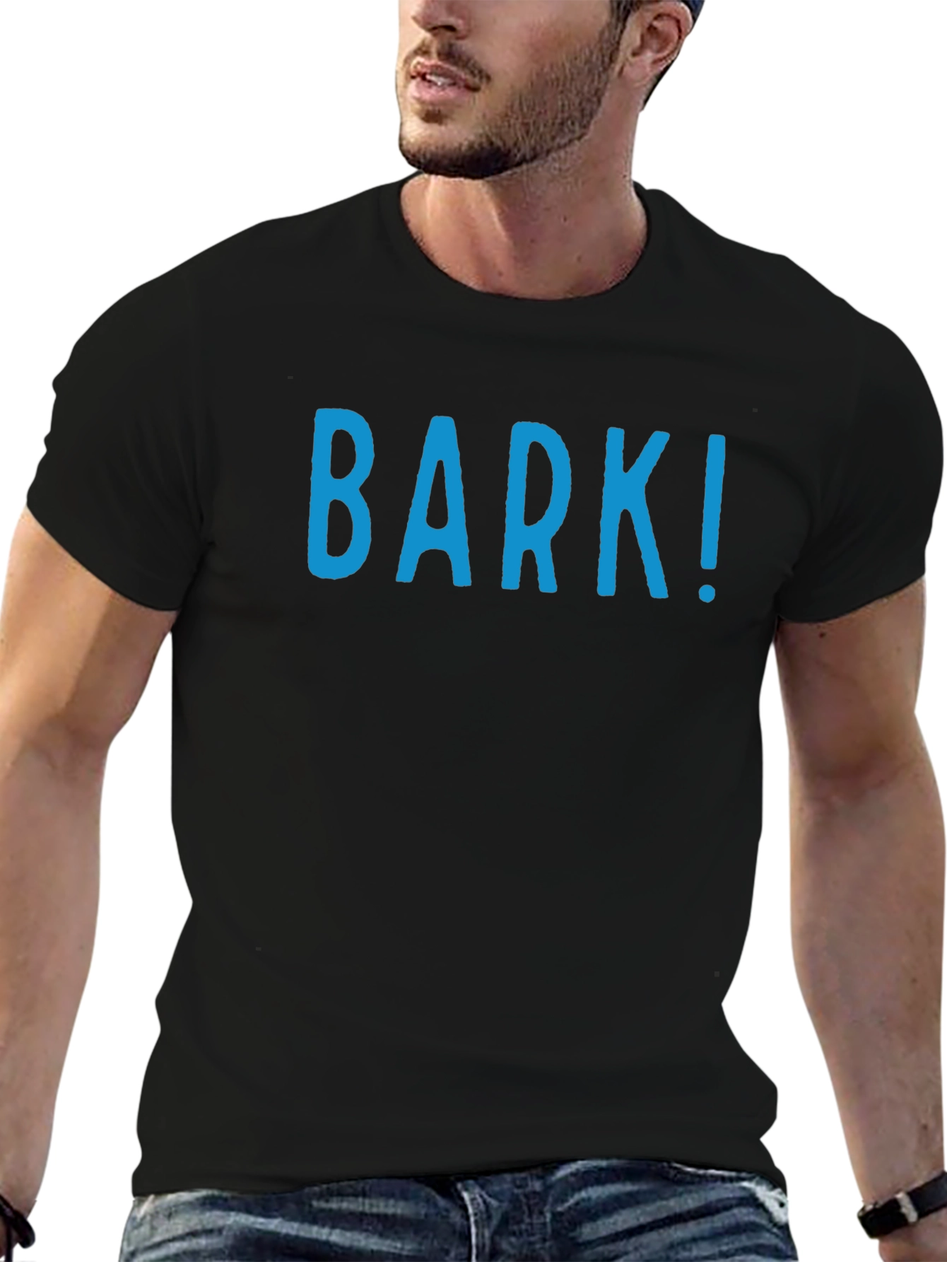 Mens Black T-Shirt with BARK! Print