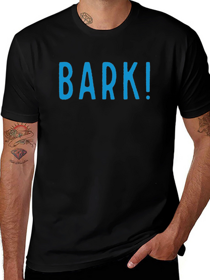 Mens Black T-Shirt with BARK! Print