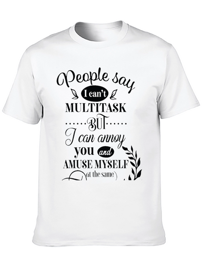 Funny I Cant Multitask Graphic Tee