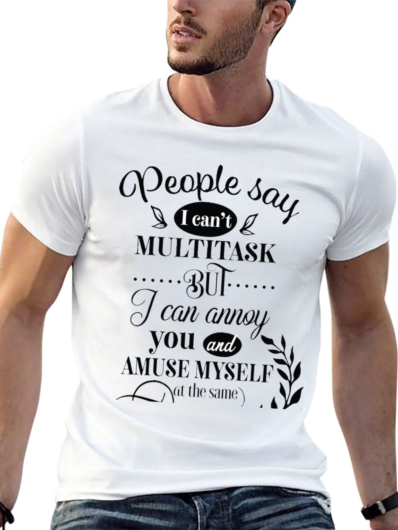 Funny I Cant Multitask Graphic Tee