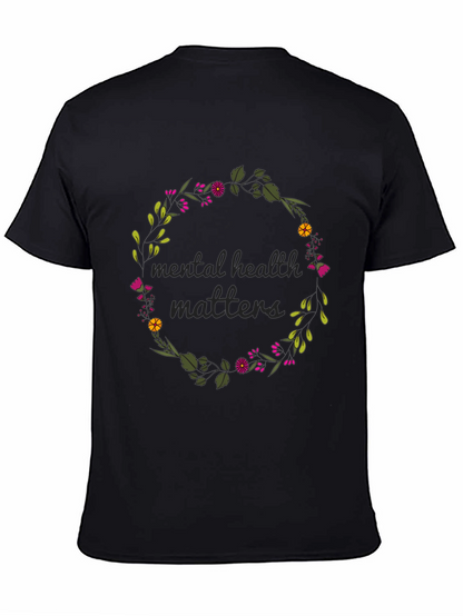 Mental Health Matters Floral Wreath T-Shirt