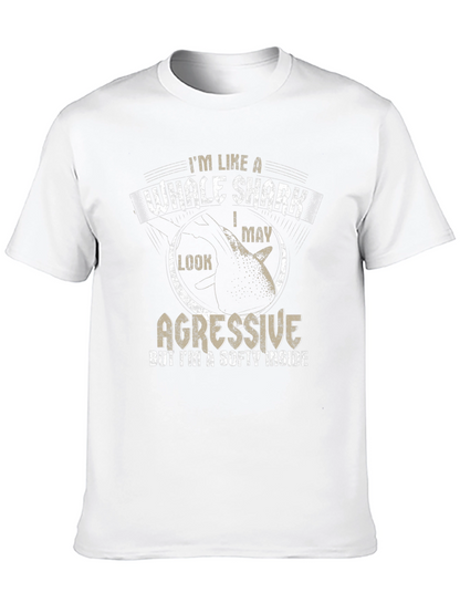 Whale Shark Aggressive Funny Mens T-Shirt