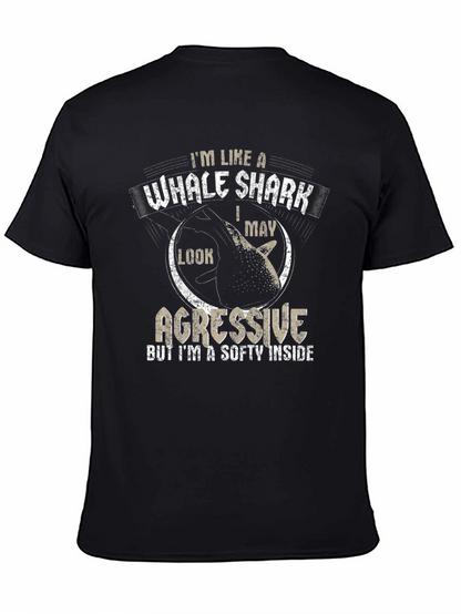 Whale Shark Aggressive Funny Mens T-Shirt