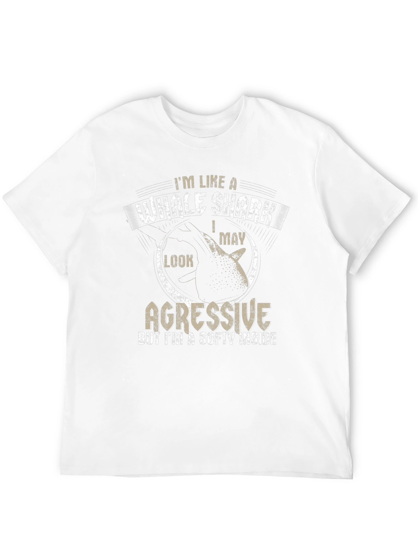 Whale Shark Aggressive Funny Mens T-Shirt