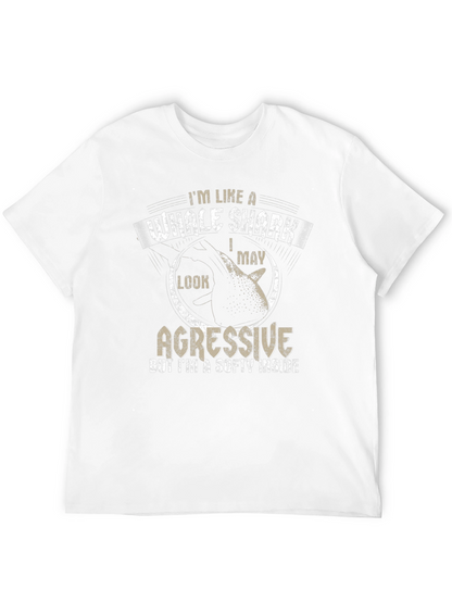 Whale Shark Aggressive Funny Mens T-Shirt