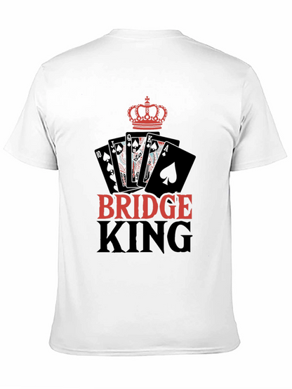 Bridge King Black T-Shirt Card Player Design