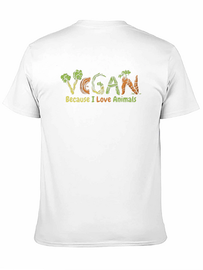 Vegan Love Animals Graphic T-Shirt