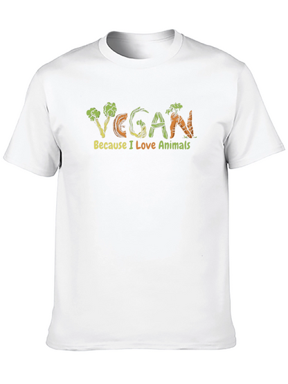 Vegan Love Animals Graphic T-Shirt