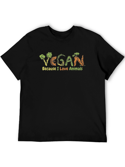 Vegan Love Animals Graphic T-Shirt