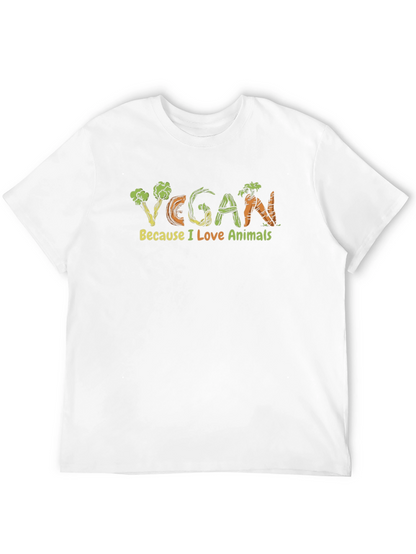 Vegan Love Animals Graphic T-Shirt