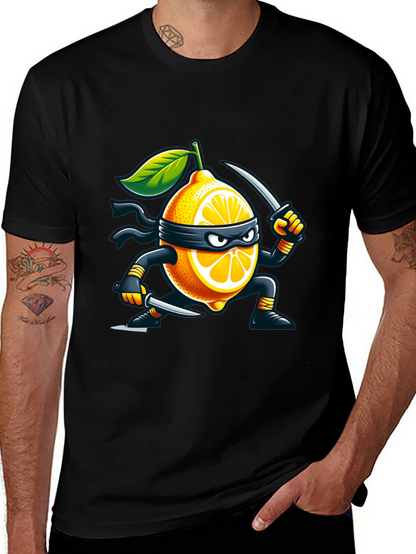 Lemon Ninja T-Shirt - Stealthy Fruit Fun