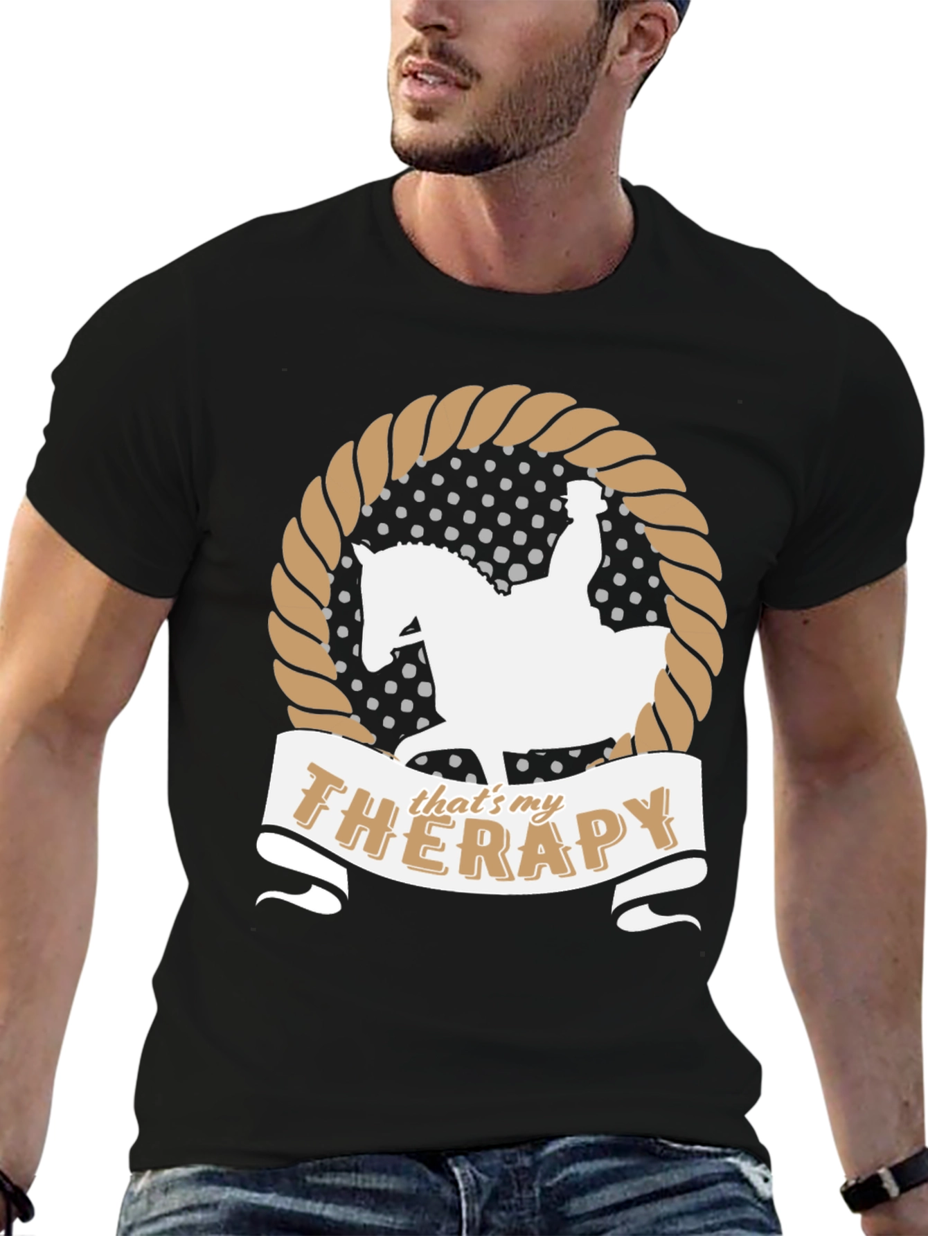 Equestrian Therapy T-Shirt Horse Riding Fan Gift