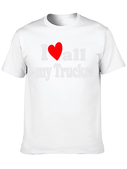 I Love All My Trucks T-Shirt - Black