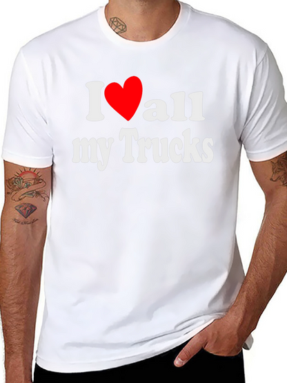 I Love All My Trucks T-Shirt - Black