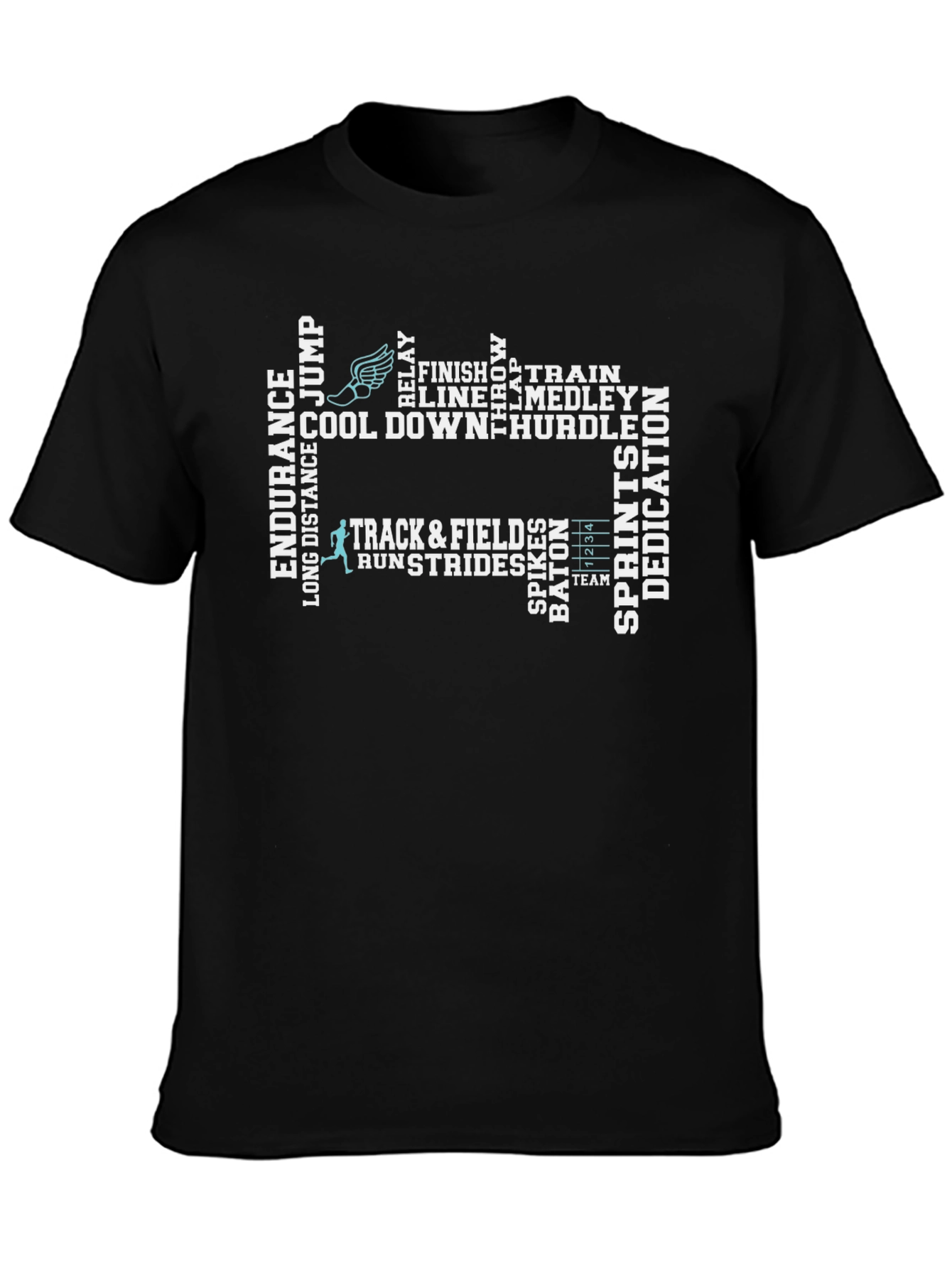 Track and Field Word Art T-Shirt