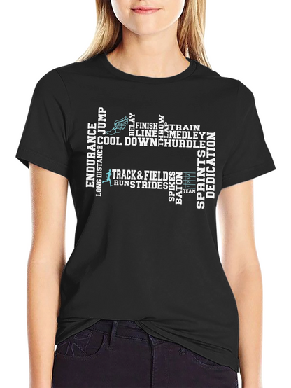 Track and Field Word Art T-Shirt