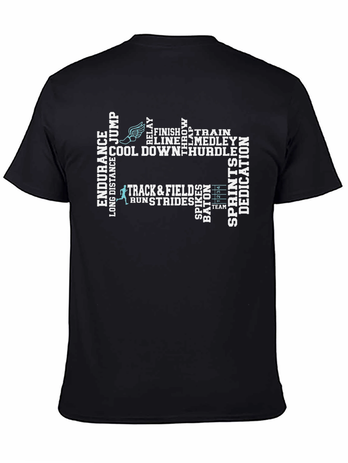 Track and Field Word Art T-Shirt