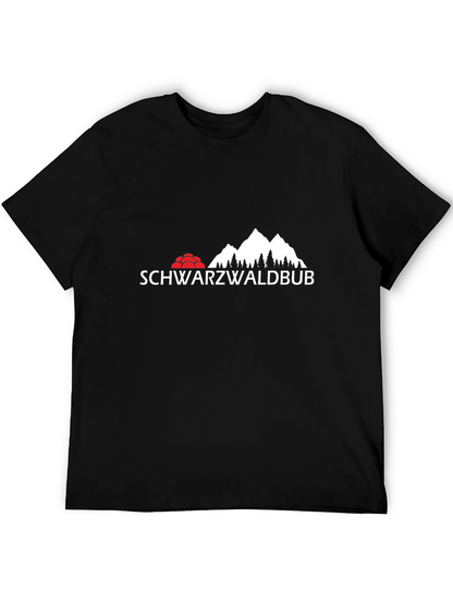 Schwarzwaldbub Mens Black Graphic T-Shirt