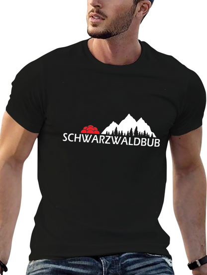 Schwarzwaldbub Mens Black Graphic T-Shirt