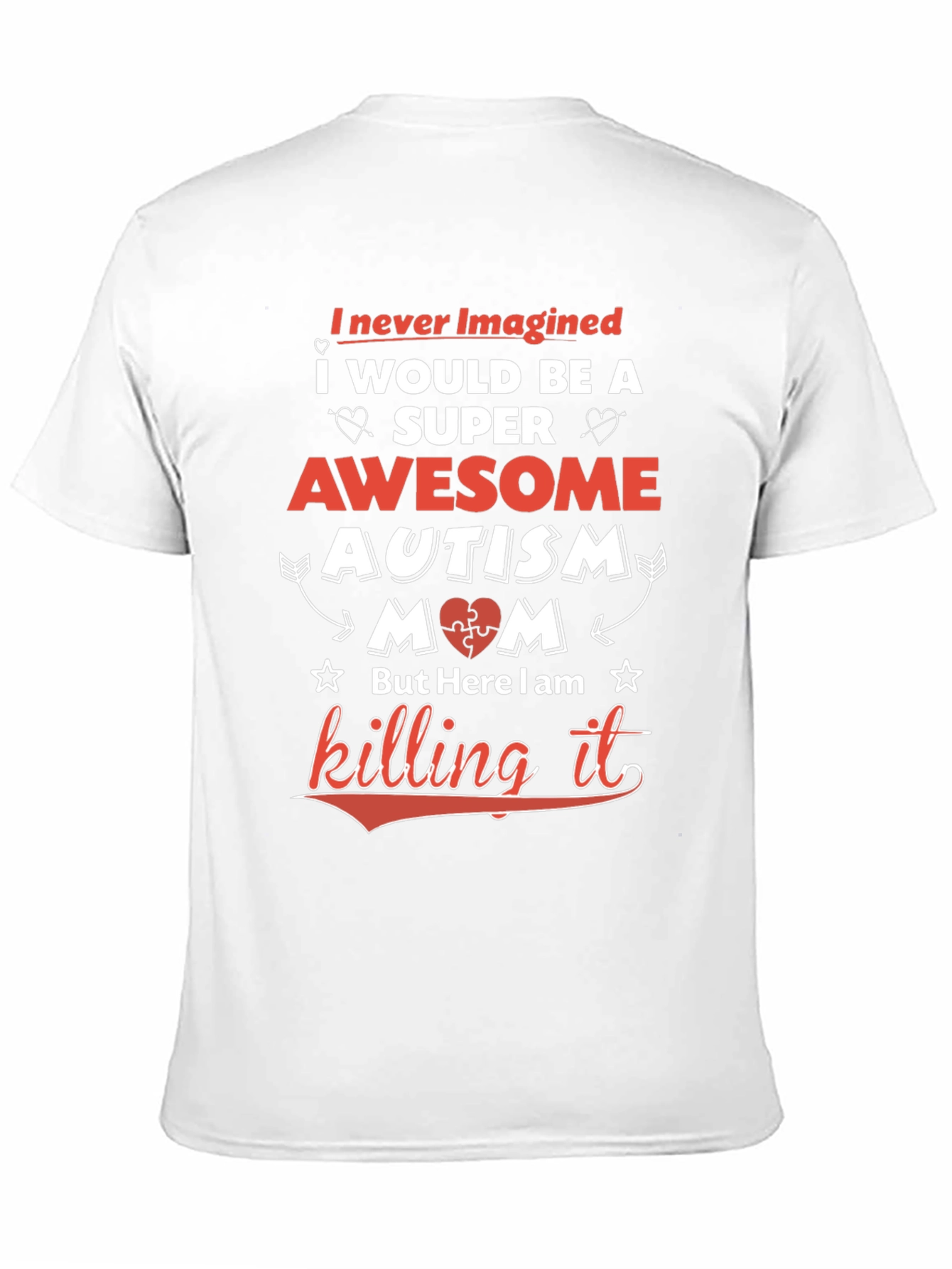 Awesome Autism Mom T-Shirt - Super Mom Tee