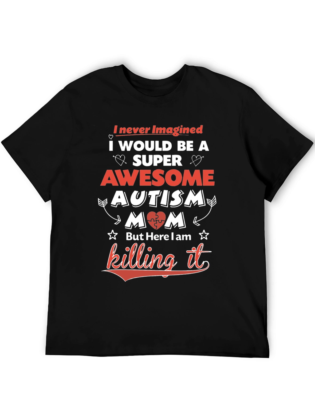 Awesome Autism Mom T-Shirt - Super Mom Tee