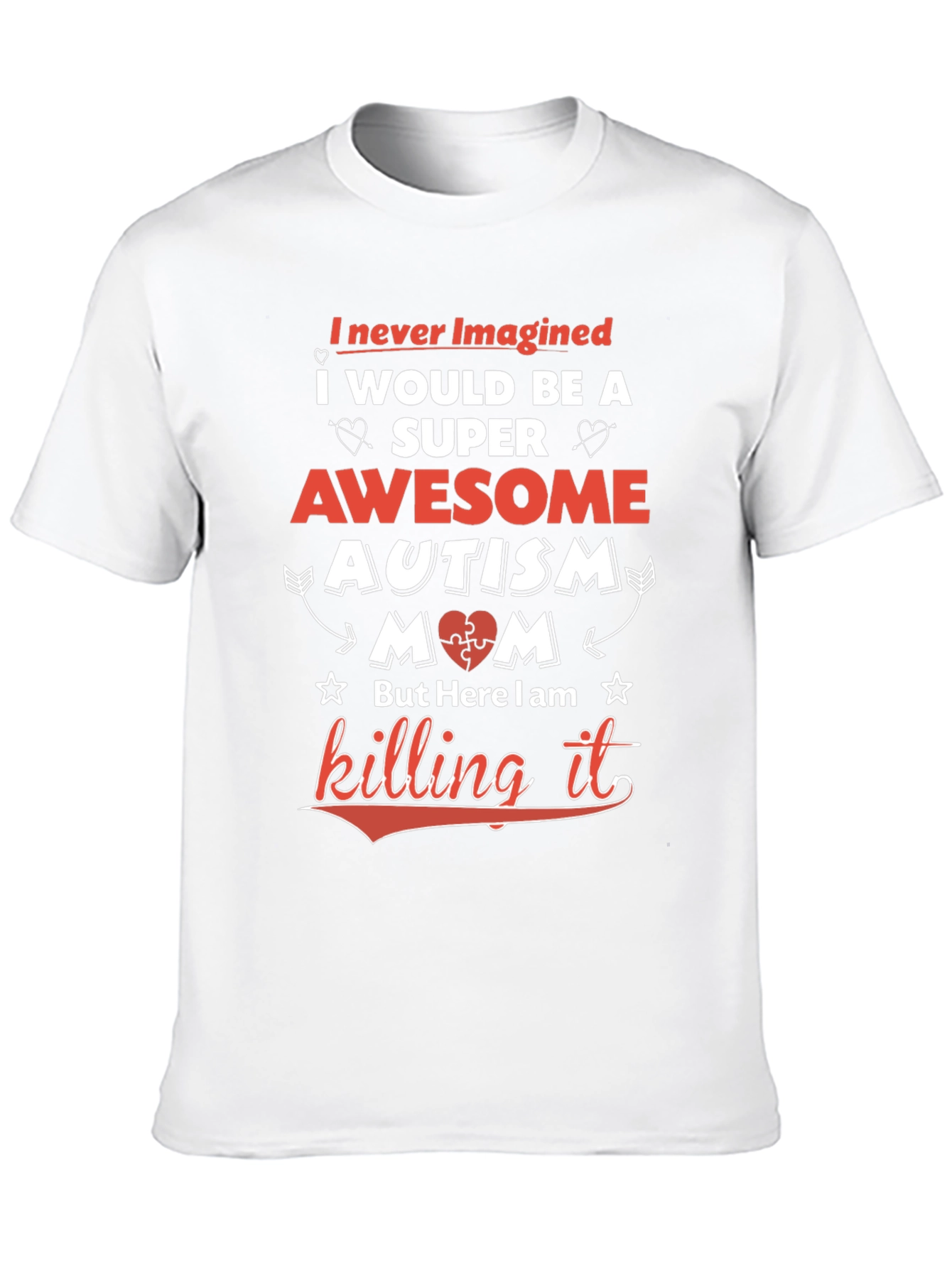 Awesome Autism Mom T-Shirt - Super Mom Tee