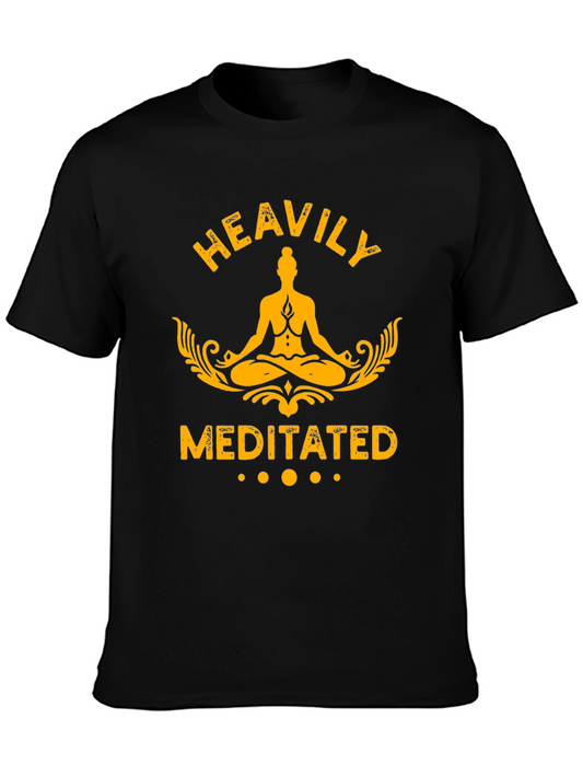 Heavily Meditated Graphic T-Shirt - Black