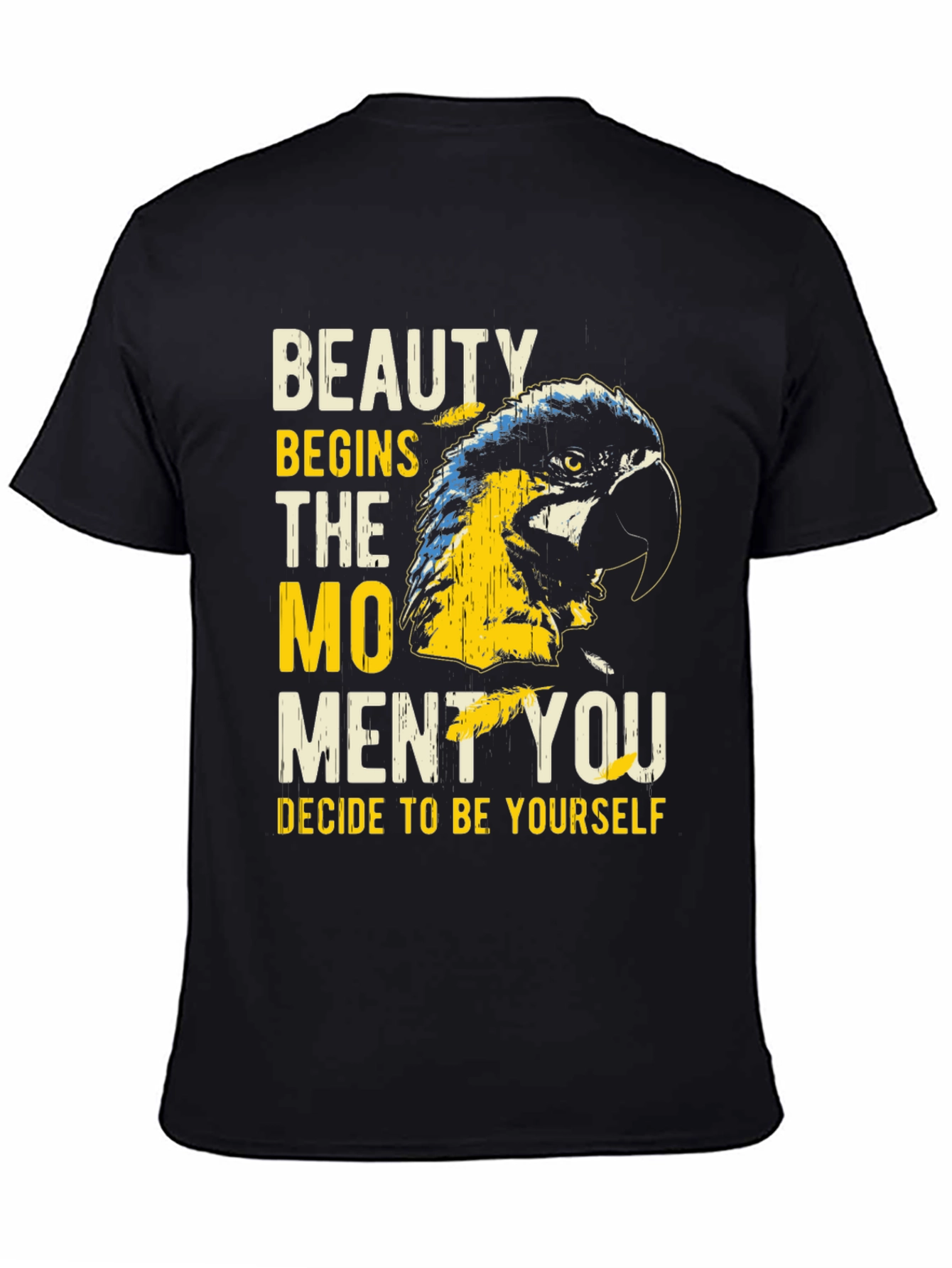 Beauty Begins Parrot Graphic T-Shirt