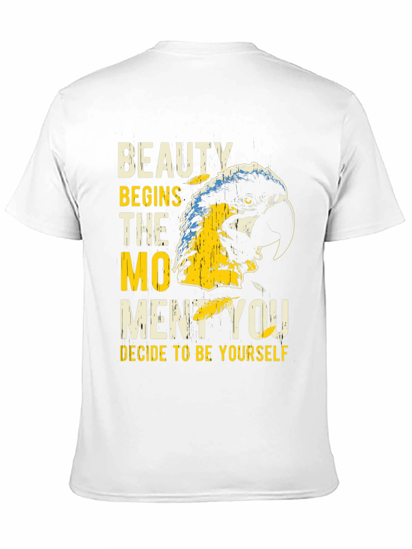 Beauty Begins Parrot Graphic T-Shirt