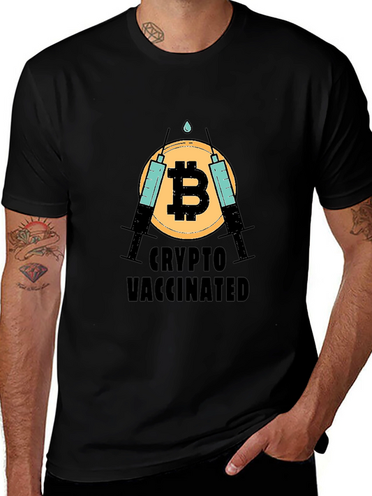 Crypto Vaccinated Bitcoin T-Shirt - Black